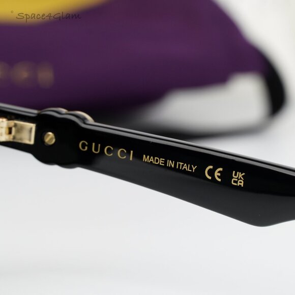 Gucci Women Sunglasses Black Grey Geometric GG1535S 001 BRAND NEW - Picture 6 of 10